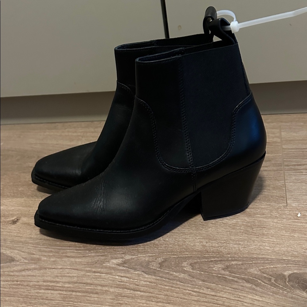 Everlane Western Black Booties Size 6.5 - Picture 7 of 11